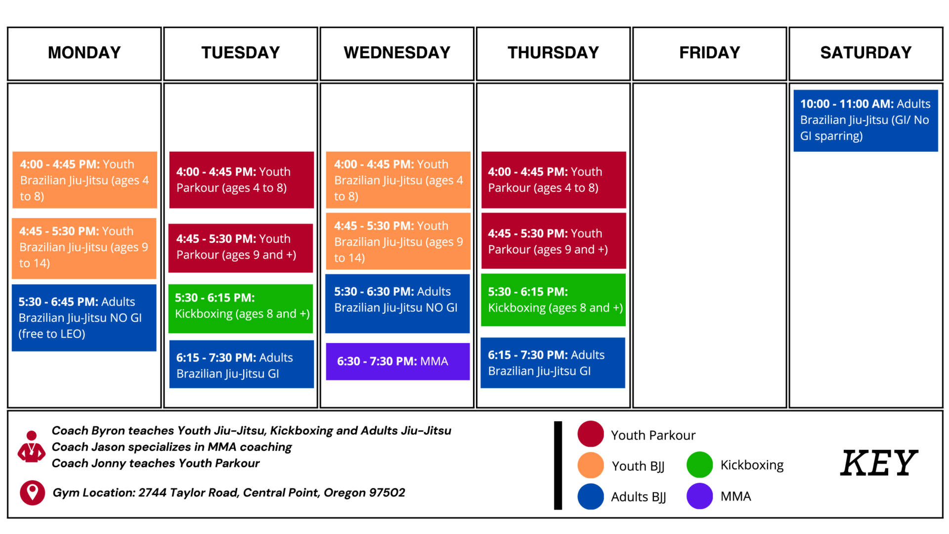Program Schedule High Rise Schedule • Higs Performance Academy